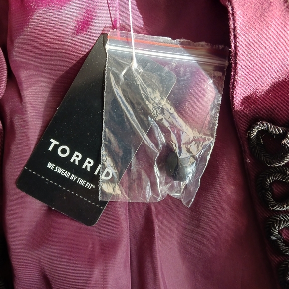 Torrid 00 Wine Tasting Band Jacket New with Tags - Picture 7 of 9